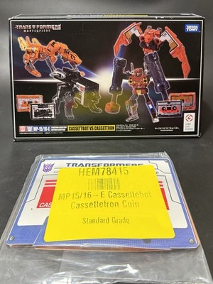 Transformers Cassette Bot vs CassetteTron Mp-15/16-E 100% Complete  & Coin!