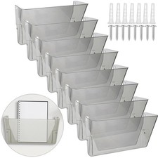 Colarr 8 Pcs Wall File Holder Organizer Plastic Wall Mount Mail Organizer