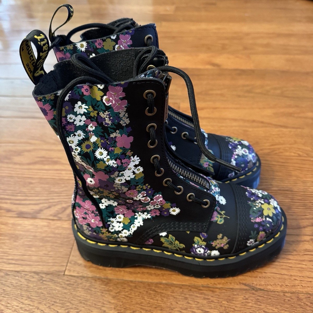 DOC MARTENS Sinclair Hi Vintage Floral Platform Boots Festival