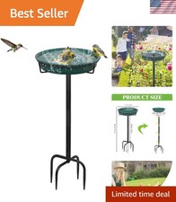 Charming 35.5In Garden Bird Bath with Easy-Clean Bowl   Perfect for Hummingbirds