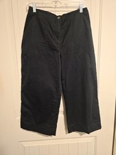 Women's CHICO'S So Slimming basic Crop Pants Serene Stretched Cuff Size 1 white