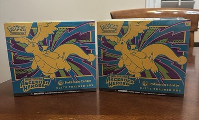 2x Pokémon TCG: Ascended Heroes Pokémon Center EXCLUSIVE Elite Trainer Box