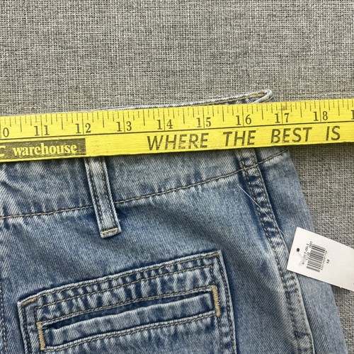 Old Navy High Rise Baggy Wide Leg Jeans 12 Drapey Denim Light Wash Relaxed - Picture 3 of 6