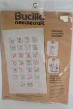 Vintage Bucilla Needlecraft Alphabet Baby Bibs Kit Set of 2 Quilted NOS 8406
