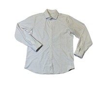 Mizzen  Main mens XL trim fit white blue check performance button up shirt EUC