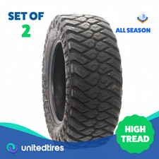 Set Of 2 Used Lt 35x12.5r20 Maxxis Razr Mt 125q - 1632 Set Of 2 Used Lt 35x12.5r20 Maxxis Razr Mt 125q - 1632