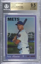 2019 Topps Heritage High Number Hot Box Purple Refractor Pete Alonso BGS 9.5 1j6