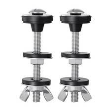 Universal Toilet Tank to Bowl Bolts Kit - Heavy Duty 2-Pack with Gaskets