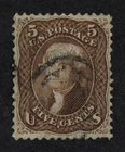 CKStamps: US Stamps Collection Scott#95 5c Jefferson Used Tiny Thin