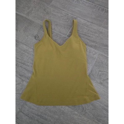 Lululemon Align Waist Length Tank Top Auric Gold Nulu Yoga Cami Size 0 A/B Cups