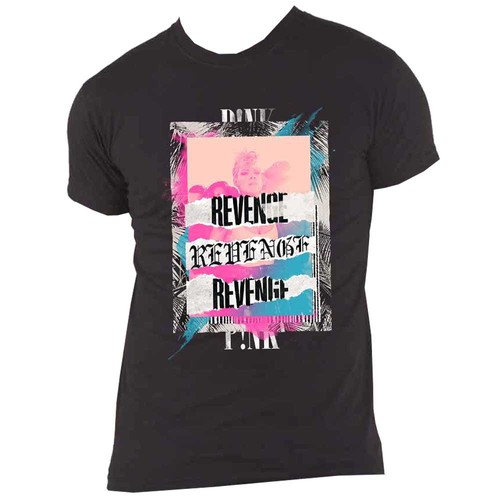 Rosa T Shirt Revenge Logo Nue offiziell Unisex Schwarz - Bild 4 von 4