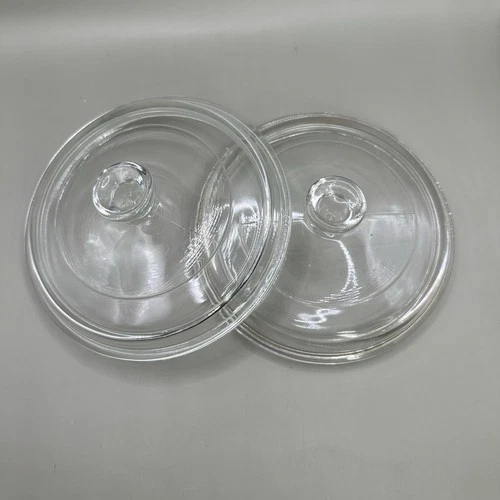 Pyrex Glass Casserole Lids P81C Round Clear Pressed Replacement