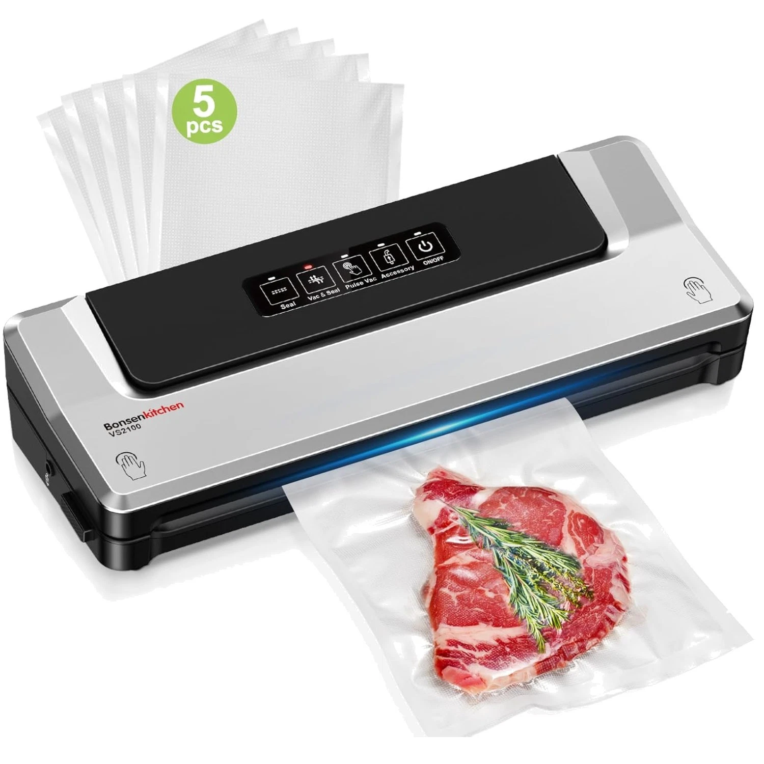 Professional Food Sealer | External Vacuum System | Silver