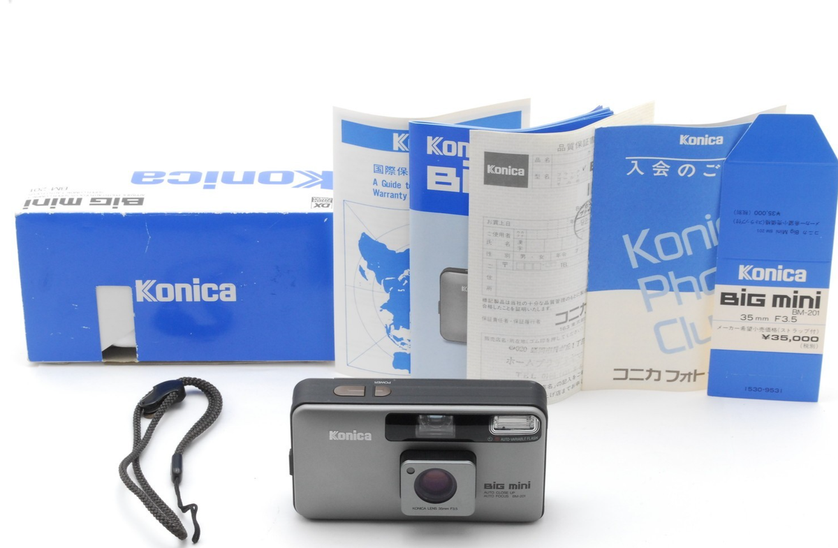 ★現状品★ Konica BIG mini BM-201 ▷ [N MINT w/Case] Konica Big Mini BM-201 Point & Shoot 35mm