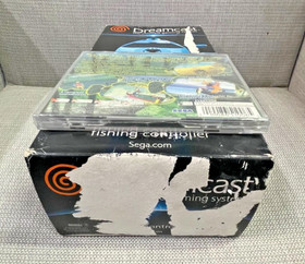 New SEGA Dreamcast Fishing Controller  With Used Game SEGA Bass Fishing mint!