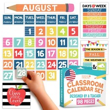 Classroom Calendar Set Bulletin Board Decorations Preschool Weather Chart