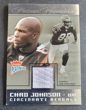 2004 FLEER PLATINUM | CHAD JOHNSON | PLATINUM MEMORABILIA | GAME WORN PATCH