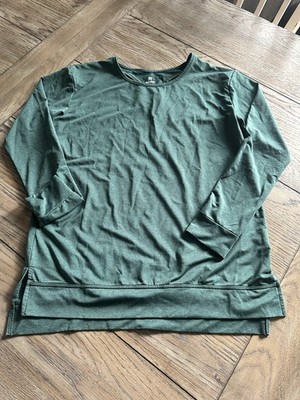 Girls Runway Active Long Sleeve Quick-Dry Top - Forest Green - Size L 12/14
