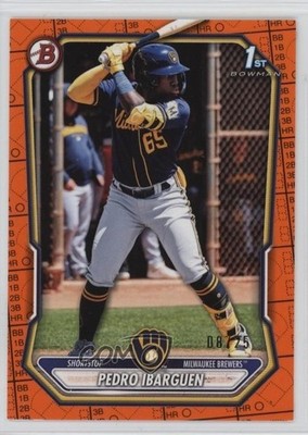 2026 Bowman Prospects Orange Pattern 8/25 Pedro Ibarguen #BP-140 1th4
