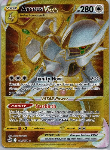 Arceus VSTAR 184/172 Brilliant Stars Pokemon TCG Holo SEC NM
