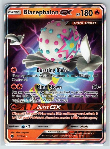 Blacephalon GX 52/214 Holo Lost Thunder Pokemon NM