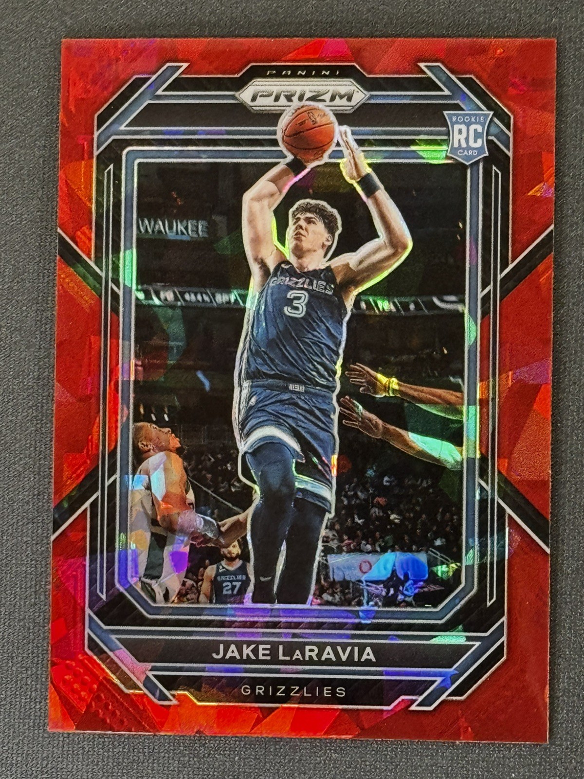 2022-23 Panini Prizm - Jake LaRavia #244 Red Ice Prizm (RC)