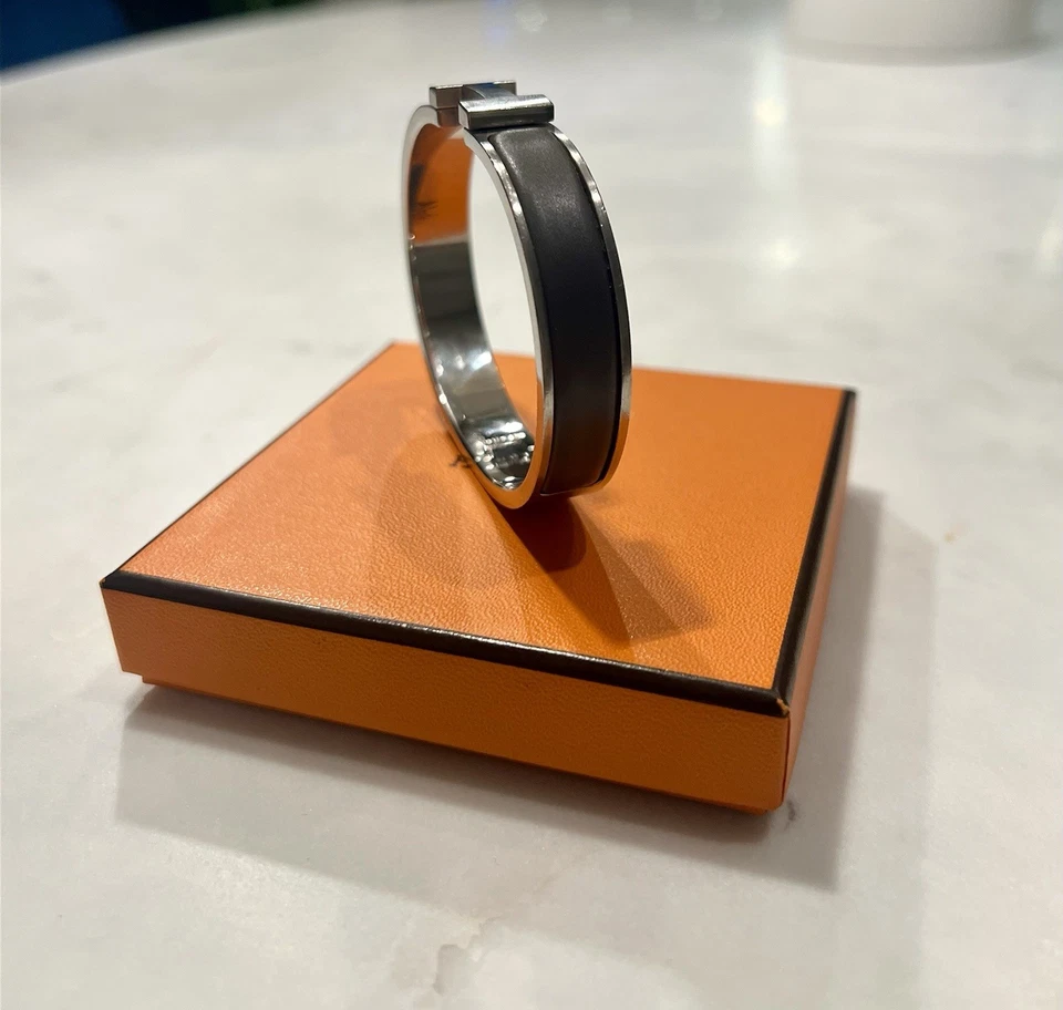 Pulsera Hermes Clic HH Paladio Etain (Gris) Talla T5 Foto 3 de 4