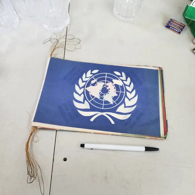 1960-70s Paper World Map Flags - Rare Collectible