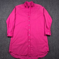 Frank & Eileen Mary Shirt Dress Womens S Magenta Pink Button Up Made in USA READ