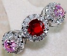 2CT Heat Treated Rubellite Tourmaline 925 Sterling Silver Ring Sz 7 L1-5 — photo 1