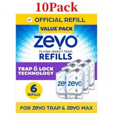 Zevo Flying Insect Trap Refill Cartridges, Bug Trap 60 Refill Cartridges