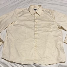 Arrow Mens 17.5 36/37 Long Sleeve Button Down Shirt Classic Fit No Iron