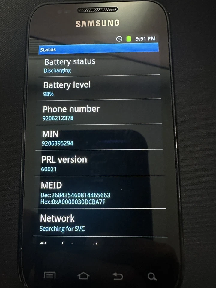 Samsung Galaxy S SCH-I500 2GB Black (Unlocked) Used, very good Condition - Image 3 of 4