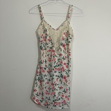 Vintage 90s Victoria's Secret Gold Label Floral Lace Slip Dress Sz P XS Lingerie