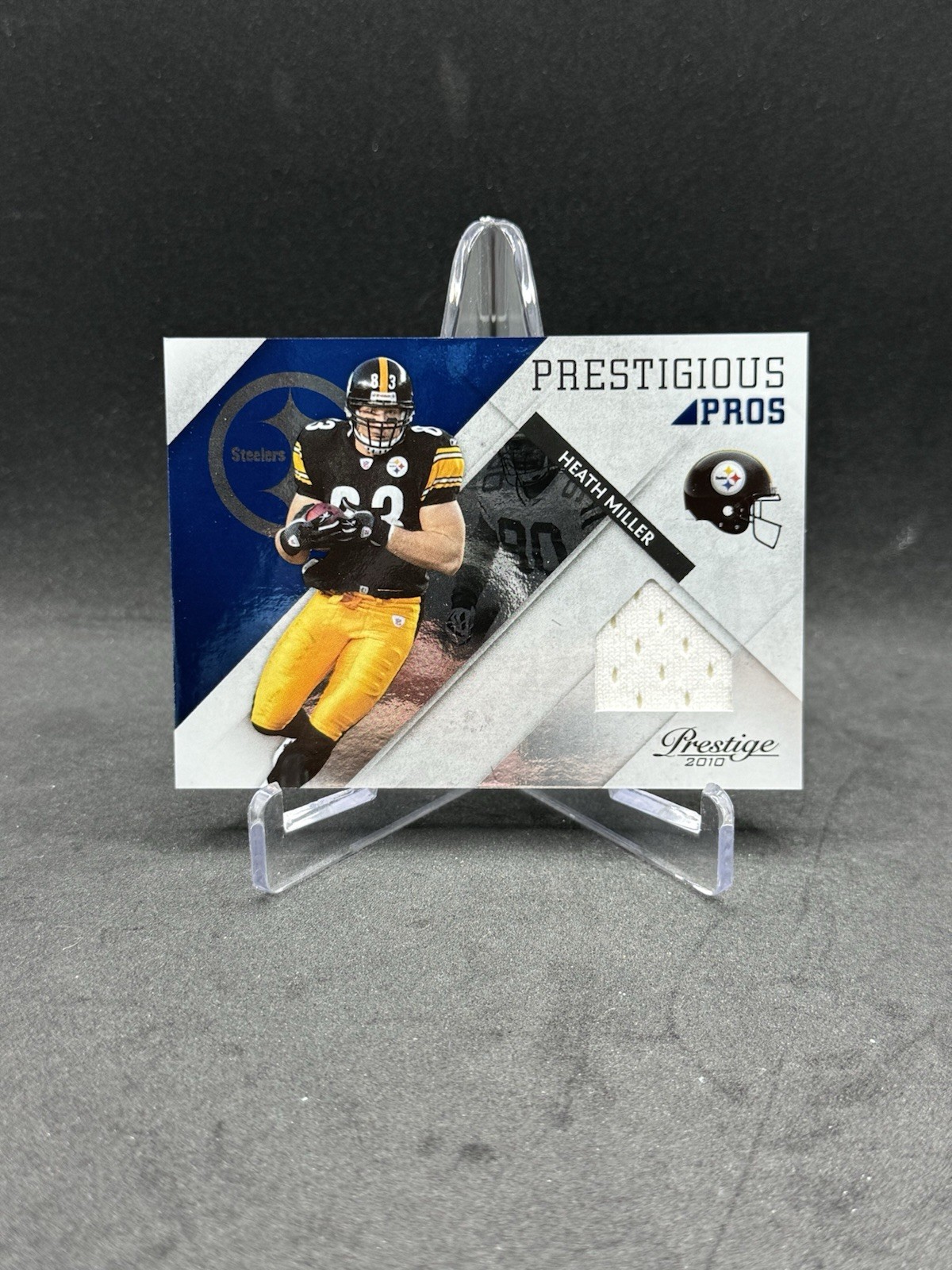 2010 Prestige Heath Miller Prestigious Pros Game-Worn Patch /250 #22 Steelers