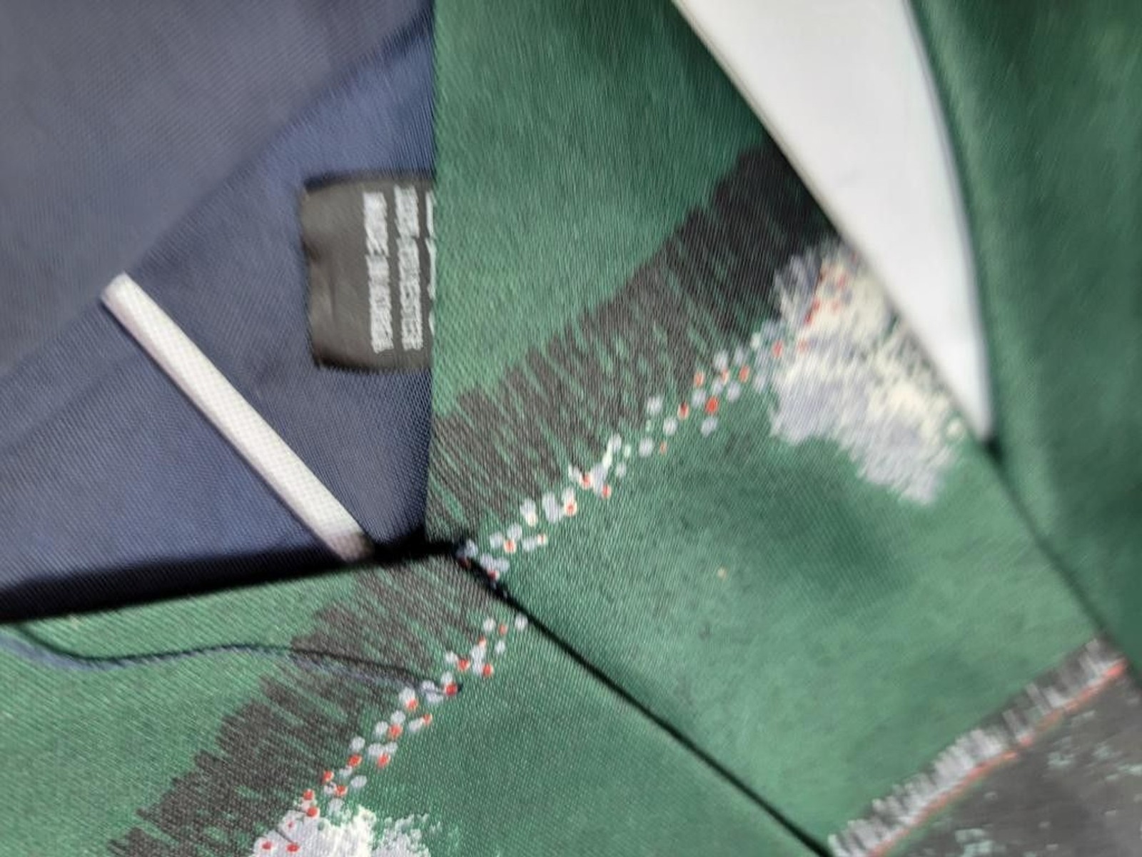 Rene Chagal Mens Tie Green White House Cannon Military Patriotic Polyester image 7