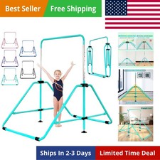 Foldable Gymnastics Bar,5Ft Horizontal Bar,Adjustable Kids Training Bar for Kids