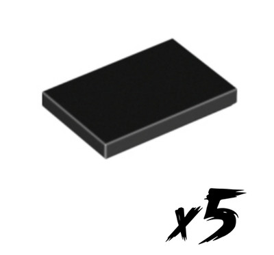 5x LEGO 26603   2x3 Tile   Fliese   schwarz   Black