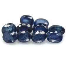 3.65 CT. Gemstone Heated 10Pcs Blue Sapphire Madagascar Oval