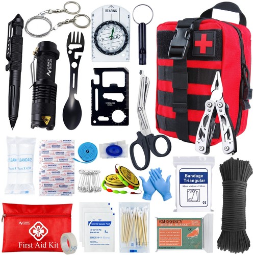 Survival First Aid Emergency Kit Full diversed Set Outdoor Gear FREE SHIPPING - Picture 4 of 28
