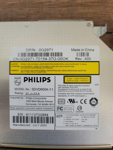Philips 0k0049 sdvd6004/11 DVD+RW CD+RW Drive - Afbeelding 3 van 7