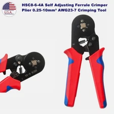 Ratchet Ferrule Crimper Pliers Crimping Tool Cable Electrical Wire Terminals Kit