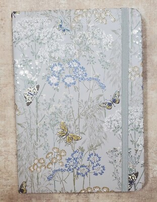 5x7 Hardcover Journal, Dusky Meadow Silver Butterflies Peter Pauper
