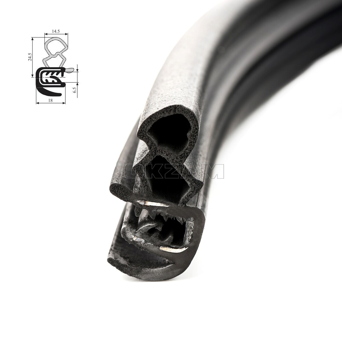 Guarnizione Perimetrale Gomma EPDM 7x11mm - 10 Metri, Nero, Per Bordi E Protezione - Foto 2