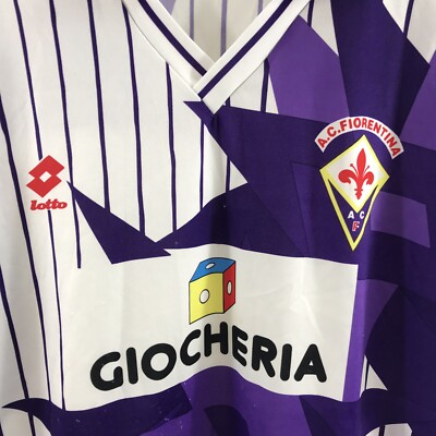 Fiorentina Away Football Shirt 1991/92 Adults XL Lotto B92