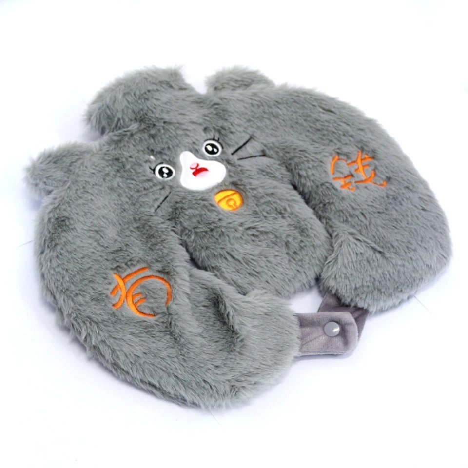 Botella bolsa de goma de agua caliente con cubierta de tela 360° redonda terapia de frío cálido relax Foto 2 de 4