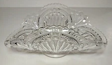 Vintage EAPG Clear Glass Banana Fruit Folded Bowl