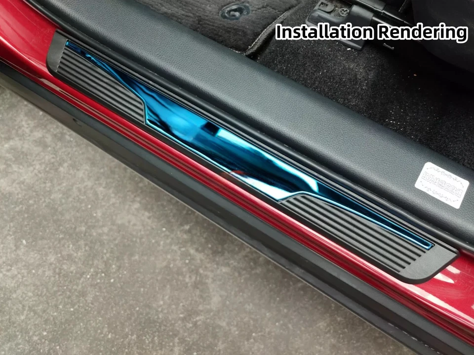 Protector de placa de desgaste de umbral de puerta para Nissan Pathfinder exclusivo acero inoxidable 4x Foto 2 de 4