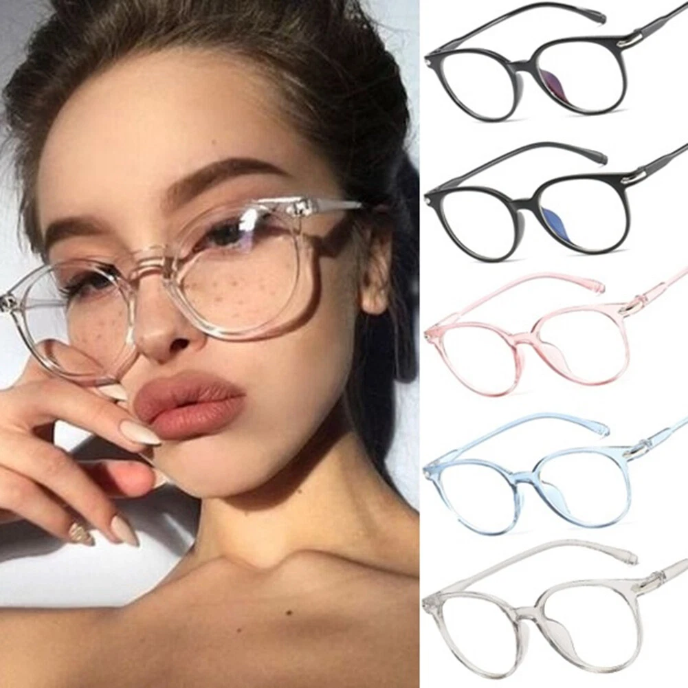 Retro Mens Womens Clear Glasses Frame Transparent Round Myopia Eyeglasses  SMART | eBay