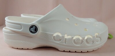 Crocs Mens and Womens Classic Clogs Slip On Shoes Waterproof Sandals New White